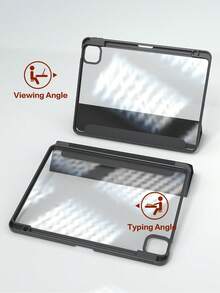 适用于 iPad (A16) 第 11 代 (2025) 和第 10 代 (2022)，Air 7 代 M3 (2025)/6 代 M2 (2024) 11 英寸/13 英寸，9/8/7 代 10.2 英寸，Air 5/4 代，Mini 6/7 代 8.3 英寸，Pro 11 英寸/12.9 英寸 (2018/2020/2021/2022) 的保护套，采用 PU 皮革材质，内置 Apple Pencil 收纳槽，黑色。 - 黑色 - 查看 3