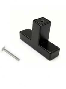 4pcs Black Square Stainless Steel Cabinet Handles, Furniture Hardware Accessories, Kitchen Cabinet/Drawer Pulls - Black - View 14