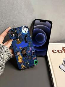 Tema de botones amarillos azul oscuro Coralinefunda de teléfono Fundas compatibles con ,Apple,VIVO,OPPO,,, y Honor.Fabricadas en silicona TPU,ofrecen protección contra golpes y caídas. - Negro - Ver 4