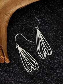 1 par de pendientes con colgante geométrico retro, adecuados para uso diario, fiesta y como regalo de joyería de viaje para mujeres - Plateado - Ver 5