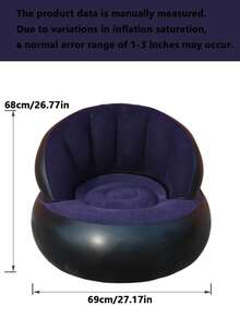 1pc Inflatable Shell Shaped Sofa, Inflatable Camping Chair, Inflatable Slouchy Sofa, Inflatable Chair, Foldable Portable Inflatable Chair, Suitable For Living Room, Bedroom, Reading Room, Bedroom, Balcony, Outdoor Camping, Easy To Store And Carry, Leisure And Entertainment, Dorm, Backrest Chair - Multicolor - View 14