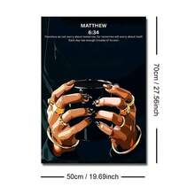 1/3pcs Set Unframed Bible Verse Scripture Canvas Poster African Woman Christian Quote Urban Wall Art Print Luxury Art Painting For Apartment,Living Room,Bedroom,Modern Home Decoration - A - View 22