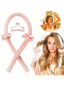 长款免加热卷发棒套装 | 睡眠护发不伤发卷发棒 | 居家夜间造型专用 | 适合细软发质的男女 | 节日美发礼品 - 彩色 - 查看 5