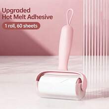 可重复使用的粘毛滚筒替换纸，宠物毛发去除器粘毛滚筒，用于清洁猫狗毛发和灰尘 - 一個手柄 - 查看 8