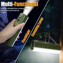 1个可充电手持式手电筒 RGB彩色露营泛光灯户外长效应急手电筒 - 款式A - 查看 8