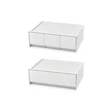 1-3pcs Multi-Layer Stackable Plastic Storage Box, Suitable For Room, Living Room, Bathroom, Dorm, Drawer, Customizable Jewelry Display Box - White - View 11