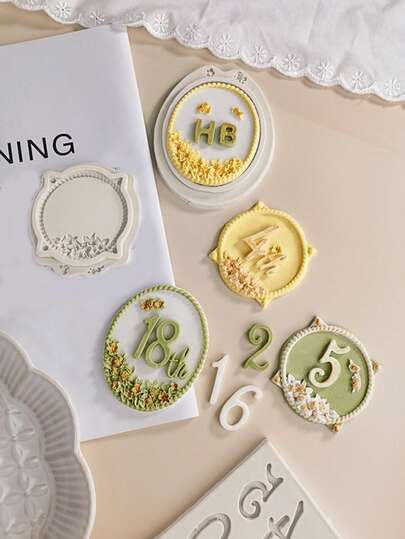 1 khuôn silicon hình oval cổ điển, khuôn trang trí hoa dùng để trang trí bánh, khuôn sô cô la, phụ kiện làm bánh dễ vệ sinh.