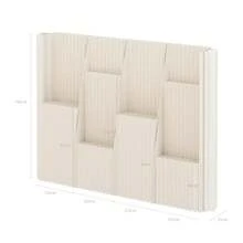 Multifunctional Foldable Kraft Paper Screen Divider With Storage Shelf, Portable, Versatile In Design, Easy To Store, Perfect For Living Room, Office, Shopping Mall, Beauty Salon And Other Places. - White - View 15