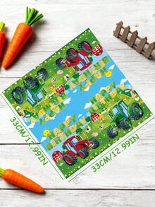 48 khăn ăn dùng một lần in hình máy kéo xanh nông trại 13"x13", thích hợp cho tiệc sinh nhật, lễ kỷ niệm chủ đề nông trại và sử dụng hàng ngày - Nhiều màu - Xem 2