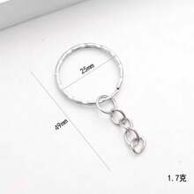 10/20/50/60Pcs Metal Blank Keyring Stamped Keychain Split Ring Keyfob Key Holder Rings Women Men DIY Key Chains Key Ring Accessories - Keychain - View 4