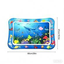 儿童充气水上乐园垫，促进儿童身心发育，采用色彩缤纷的水下场景设计，配有可爱的漂浮玩具，满足儿童日常玩耍需求，适合户外亲子互动，是送给男孩女孩的完美礼物。 - 彩色 - 查看 42