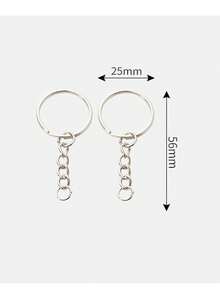 50pcs Metal Blank Keychain, Detachable Keyring, Key Holder, Key Chain, Key Pendant - Keychain - View 2