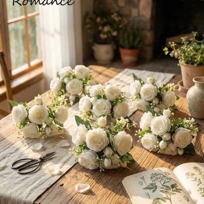 1/3/6支装仿真牡丹，适用于婚礼、法式风格、轻奢风格、ins风家居装饰、婚礼布置、烛光晚餐、圣诞派对、餐桌摆饰、户外花园布置，也可作为乔迁礼物、结婚礼物、周年纪念礼物、生日礼物、母亲节礼物。
