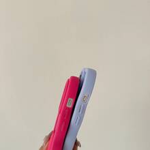 Wavy Edge 3D Heart Phone Case For IPhone 17/16/15/14/13/12 Pro Max 11, Soft Silicone Protective Cover - Purple - View 5