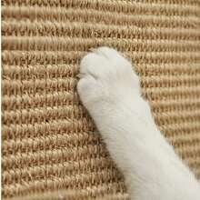 1 tấm lót cào móng cho mèo bằng sợi sisal, gắn tường, bền chắc, không rụng lông, bảo vệ ghế sofa, đồ chơi cào móng cho mèo, có thể dán ở bất cứ đâu, thiết kế gọn gàng, bảo vệ an toàn cho ghế sofa, được làm từ chất liệu sisal bền chắc. - 30*60cm - Xem 4