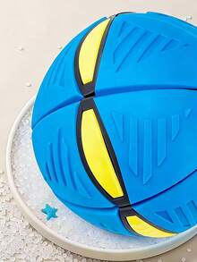 Foldable Elastic Flying Disc Pet Toy, Outdoor Dog Chasing Toy Ball - Multicolor - View 5