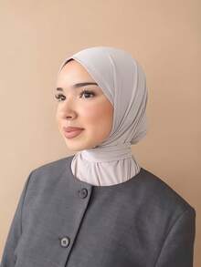 1顶时尚休闲优雅速戴头巾帽，经典简约时尚的针织面料，柔软透气，适合日常生活、节日、祈祷等场合。 - 彩色 - 查看 19