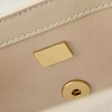 Beige Quilted Leather Crossbody Bag With Gold Chain And Spherical Charm – Women's Flap Wallet, Elegant Everyday Shoulder Bag - 米色 - 查看 10
