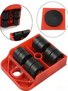 1pc Heavy Duty Furniture Mover, Made Of Sturdy Plastic Material, With Locking Swivel Casters And Non-Slip Rubber Pads, Suitable For Sofa, Bed, Mattress, Chair Etc., Can Be Used For DIY Moving, Multi-Surface Protection, No Scratches - Multicolor - View 6