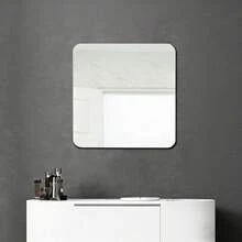Espelho de acrílico quadrado grande de 40 cm (1/2/3/4 peças), sem necessidade de furar, autoadesivo, ideal para aluguel, dormitório, casa e maquiagem. - 40*40 - Ver 3