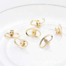 4个极简铜质猪鼻子耳塞，耳饰配件，防止耳垂下垂，DIY饰品，礼品及日常用品 - 彩色 - 查看 5