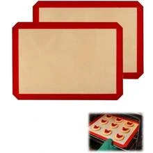 2 Pieces Silicone Baking Mat Non-Stick Canvas Baking Sheet Baking Mat (40 X 30 Cm) - Multicolor - View 9
