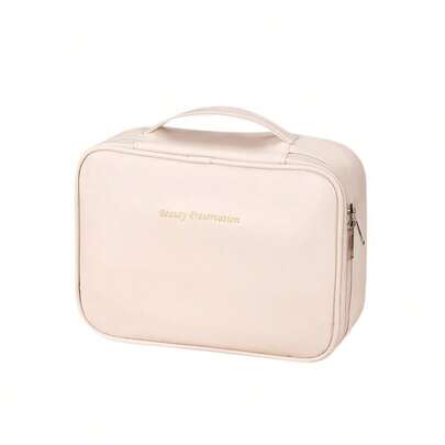 1 chiếc, Túi đựng mỹ phẩm nhiều lớp, dung tích lớn, có thể tháo rời, kiểu dáng du lịch, dùng để đựng cọ trang điểm, túi làm đẹp di động đa năng, phù hợp cho cả nam và nữ, có bốn màu để lựa chọn.