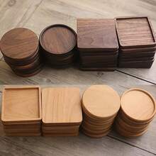 Black Walnut Wood Coaster, Natural Solid Wood, Round Smooth, Durable And Heat-Resistant, Suitable For Tea, Coffee And Multipurpose Home Use - Multicolor - View 3