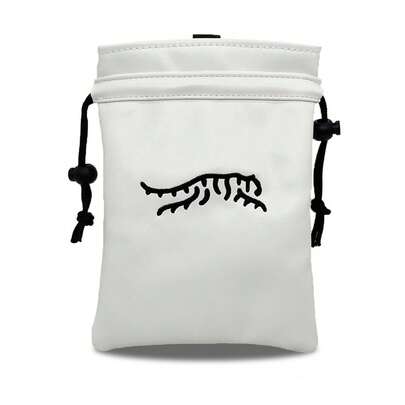 1 pieza Bolsa portátil y duradera para pelotas y tees de golf de PU sintético con cordón - Accesorio premium para golfistas hombres y mujeres - Regalo perfecto para papá, novio, esposo en cumpleaños, jubilación, Día del Padre