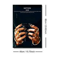 1/3pcs Set Unframed Bible Verse Scripture Canvas Poster African Woman Christian Quote Urban Wall Art Print Luxury Art Painting For Apartment,Living Room,Bedroom,Modern Home Decoration - A - View 21