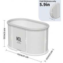 1pc Adult Foldable Portable Bathtub, Large Capacity Full Body Soaking Tub With Stand, Space-Saving Home Spa Tub, 5-Second Quick Open, Easy Installation - A - View 2