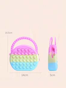 1 Túi đeo vai silicon cho trẻ em, túi xách hình trái tim, túi đeo vai cho bé gái, ví đựng tiền xu cho trẻ em - Nhiều màu - Xem 8