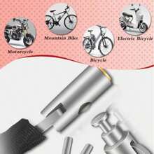 1pc Heavy Duty Bicycle Chain Lock, Featuring Sturdy Chain And Anti-Theft U-Lock Dual Design, Extremely Resistant To Smashing, Cutting And Prying, Providing Ultimate Anti-Theft Protection For Commuting. Made Of Durable High-Strength Material, All-Weather Resistant And Rust-Proof, Polished Lock Head Is Solid And Long-Lasting. - Multicolor - View 10