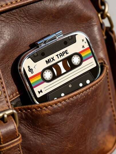 Hộp đựng thuốc hình vuông thiết kế băng cassette cổ điển - Một hộp đựng thuốc nhỏ gọn với các vách ngăn bên trong, hoàn hảo để quản lý lượng thuốc cần dùng trong ngày khi đi du lịch. Kích thước nhỏ gọn, dễ dàng bỏ vào túi quần và túi xách, là một phụ kiện du lịch độc đáo và cũng là một món quà ý nghĩa.