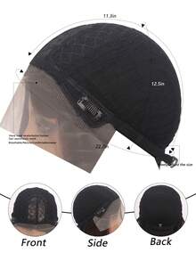 13x1蕾丝前置波波头假发，12英寸自然中分蕾丝假发，适合日常佩戴 - 黑棕色 - 查看 9