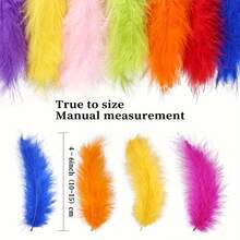 100pcs 4-6 Inch Vibrant Artificial Feathers, Suitable For Decorative Materials And Creative Art Projects - Royal Blue-05 - View 7