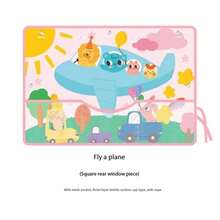 1pc Car Window Curtain With Net Pocket, Suction Cup Sunshade, Heat Insulation, Anti-UV Car Window Curtain - Mesh Suction Cup Style - View 13