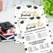 Bộ bài Bingo tốt nghiệp, màu xanh hải quân và vàng, trò chơi tiệc tốt nghiệp, bao gồm 24 thẻ người chơi độc đáo và quân cờ đánh dấu, đồ dùng hoạt động tiệc tùng cho sinh viên đại học, trung học, mẫu giáo, trò chơi nhóm kỷ niệm lớp học. - Nhiều màu - Xem 9