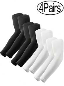 6 pares 4 pares 2 pares 1 par de mangas para brazos, mangas de compresión deportiva con protección UV y enfriamiento para hombres y mujeres, mangas para brazos de golf y baloncesto - Multicolor - Ver 11