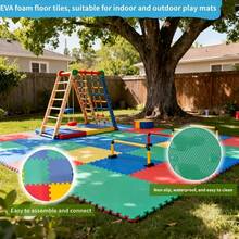 12pcs/Set EVA Interlocking Foam Exercise Mats, Extra Thick Non-Slip Soundproof Protective Pad For Home Gym, Game Room, Balcony, Plant Area, Pet, Picnic, Craft Room, High Density Floor Protector, Ideal Gift For Halloween, Christmas, Fitness Enthusiasts, Puzzle Carpet - A - View 6