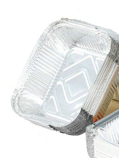 10/20 de tăvi dreptunghiulare din folie de aluminiu, tăvi de copt de unică folosință, potrivite pentru friteuza cu aer și cuptor
