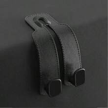 2 pezzi Ganci universali per poggiatesta auto 2-in-1 in pelle morbida, ganci per schienale sedile auto adatti per borse e zaini, ganci doppi per riporre oggetti nello schienale dell'auto, facili da installare - Multicolore - Visualizzare 8