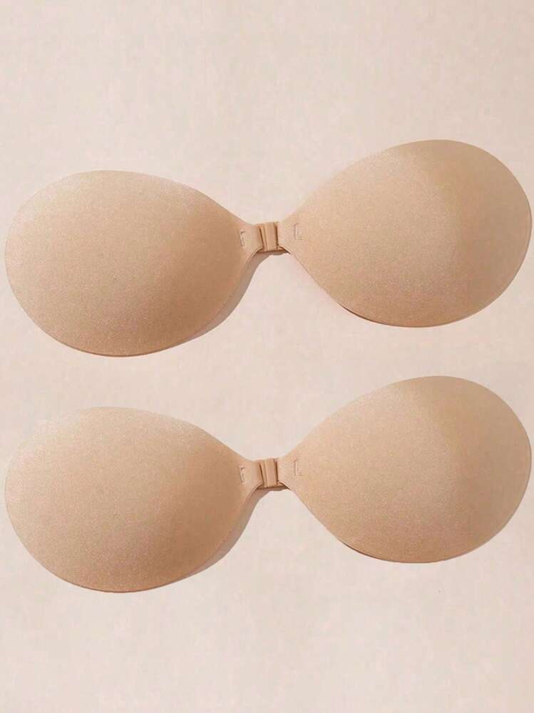 4件装无肩带隐形文胸，适合搭配女士露背连衣裙、夏季服装、度假必备，可重复使用 - 彩色 - 查看 17