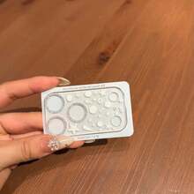 极简白色海星圆点图案装饰贴纸+相机镜头保护盖，兼容苹果17 Pro/17 Pro Max系列，防水、防震、防摔、防刮擦 - 海星鏡頭片+貼紙 - 查看 4
