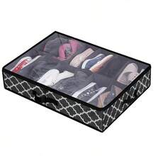 Bộ 2 túi đựng giày bền chắc đặt dưới gầm giường, chứa được đến 12 đôi, giải pháp sắp xếp giày dép dưới gầm giường với cửa sổ trong suốt, thông thoáng tốt. - Nhiều màu - Xem 16