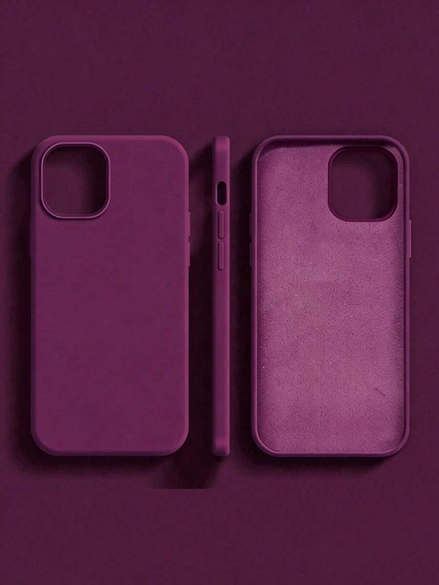 1个简约优雅纯色液态硅胶手机壳，兼容苹果17、16、15、14、13、12、Pro Max、Plus、17 Air系列，全方位保护防摔。 - 紫羅蘭色 - 查看 1