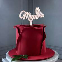 1 cái/3 cái Phụ kiện trang trí bánh kem bằng acrylic vàng "Chúc mừng Ngày của Mẹ" - Thiết kế hình bướm lấp lánh, Phụ kiện trang trí tiệc Ngày của Mẹ và sinh nhật mẹ. - nhiều màu - Xem 5