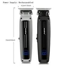 1pc USB Rechargeable Electric Hair Clipper, Bald Head Shaver, Home Use Hair Trimmer - View 2