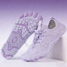 New Women's Summer Outdoor Low-Top Beach Trekking Shoes, Quick-Dry Beach Socks, Non-Slip Lightweight Water Shoes, Suitable For Beach Vacation, Camping, Party, Music Festival, Surfing, Swimming, Fitness, Hiking - Purple - View 1