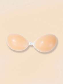 1对女士硅胶文胸，无肩带硅胶文胸，女士硅胶聚拢文胸垫，款式多样，适合婚礼穿着，带乳贴，透气防水文胸 - 杏色 - 查看 11